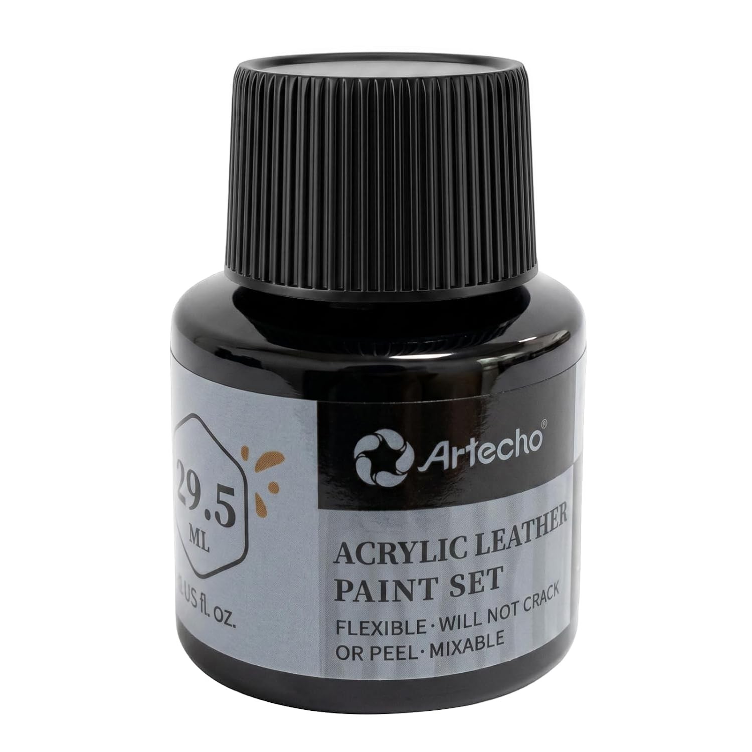 Black Acrylic Leather Paint for Shoes Boots Sneakers Bags Furniture 1oz
