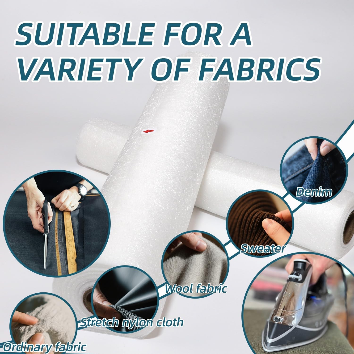 Double Sided Fusible Web Interfacing Iron On Bonding Fabric 12 Inch x 10 Yd