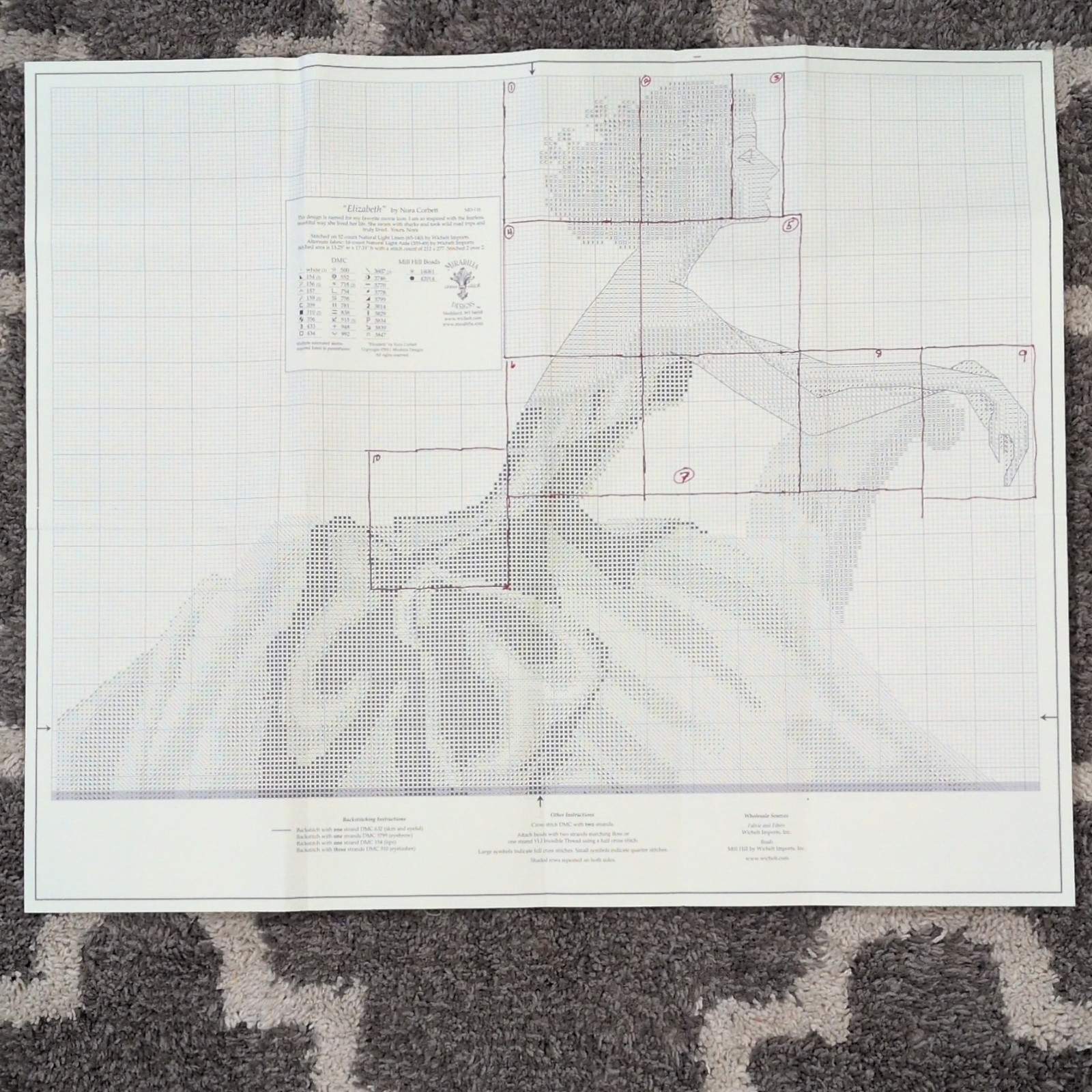 Mirabilia Elizabeth MD-116 Cross Stitch Single Pattern Chart. USED.