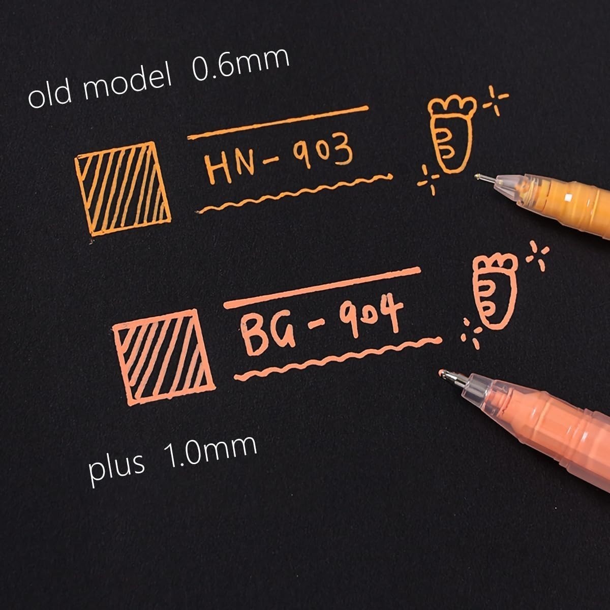 6 Colors Acrylic Gel Pens Set, 1.0mm Extra Fine Tip Paint Markers
