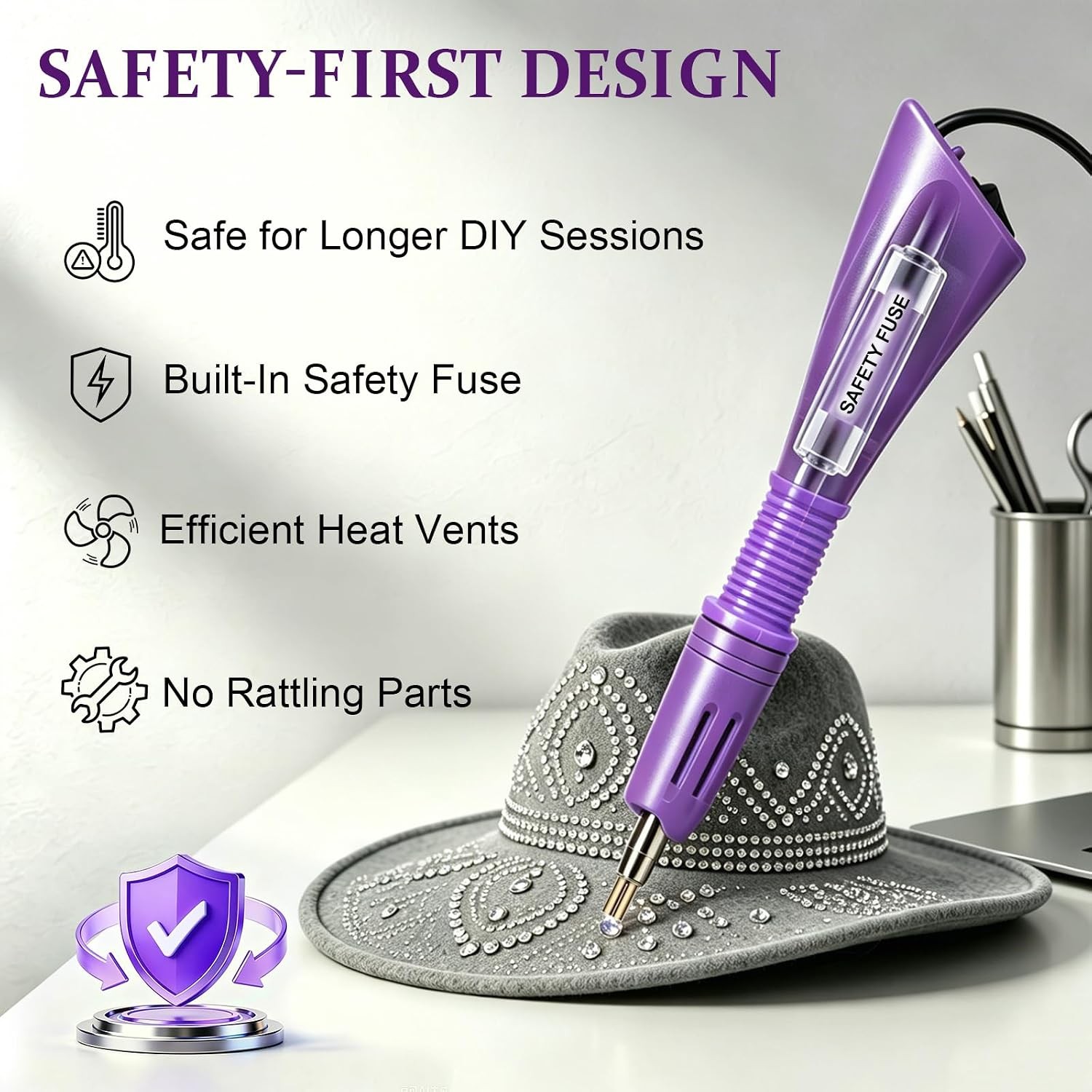 GLTECK Hotfix Applicator Kit: 5784 Rhinestones, 7 Tips, Templates