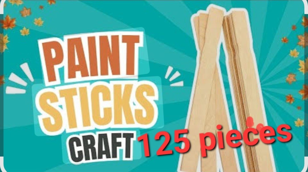 Paint Stir Sticks For Crafts !! ( Real Wood) 125 Pieces Non Toxic