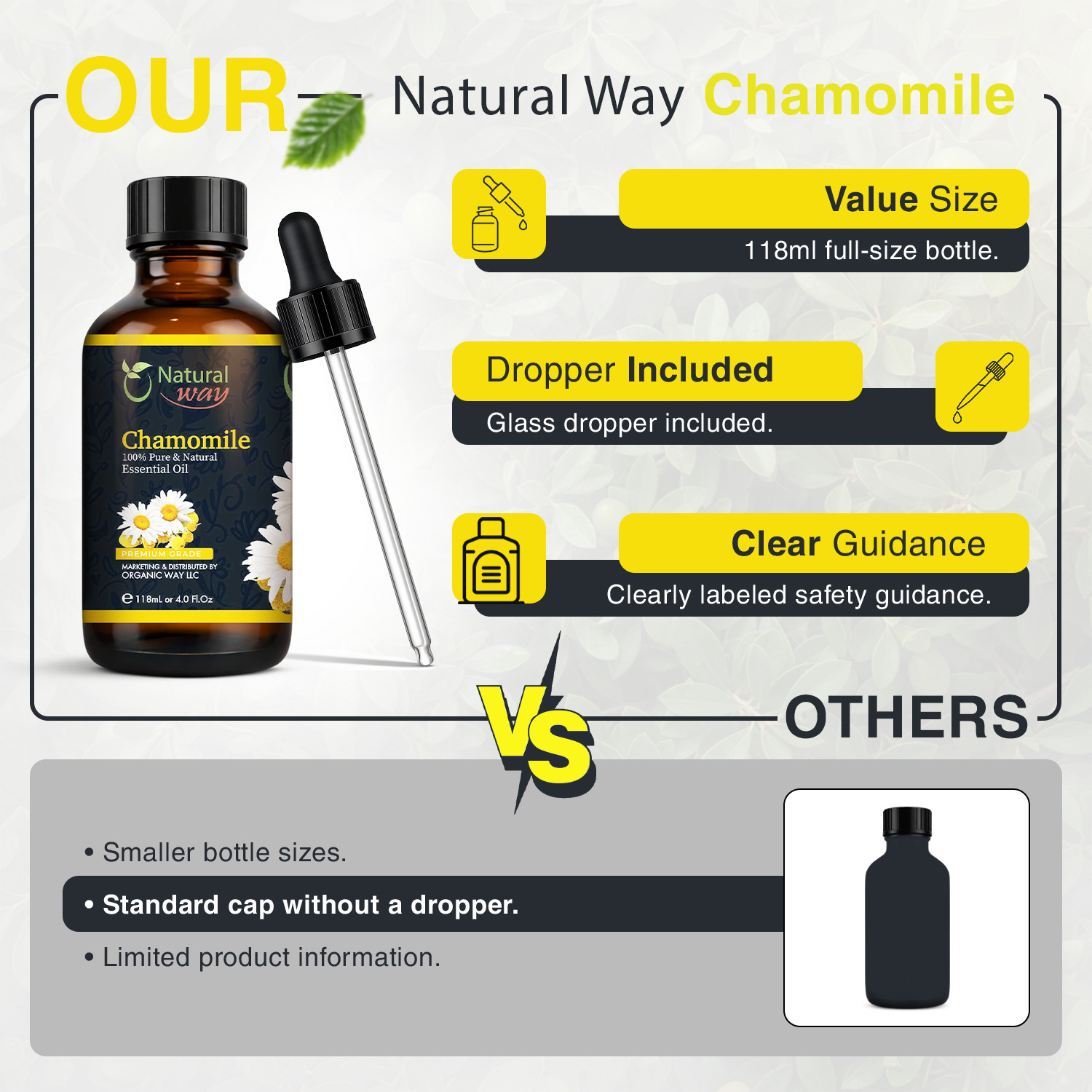 Natural Way Chamomile Essential oil 4 Fl Oz (120 ml)