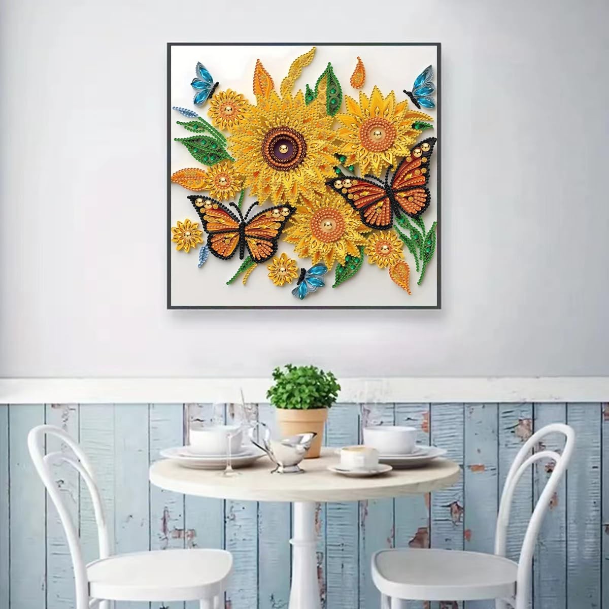 Sunflower Diamond Art Painting Kits for Adults, Butterfly 5D Diamond Painting…