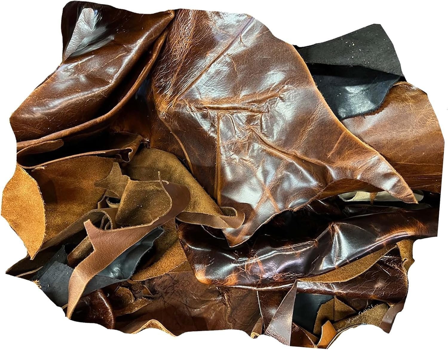 ELW Vegetable & OilTanned Leather Scraps 2-15 oz (1.4-6mm) 1-30 lb Sizes