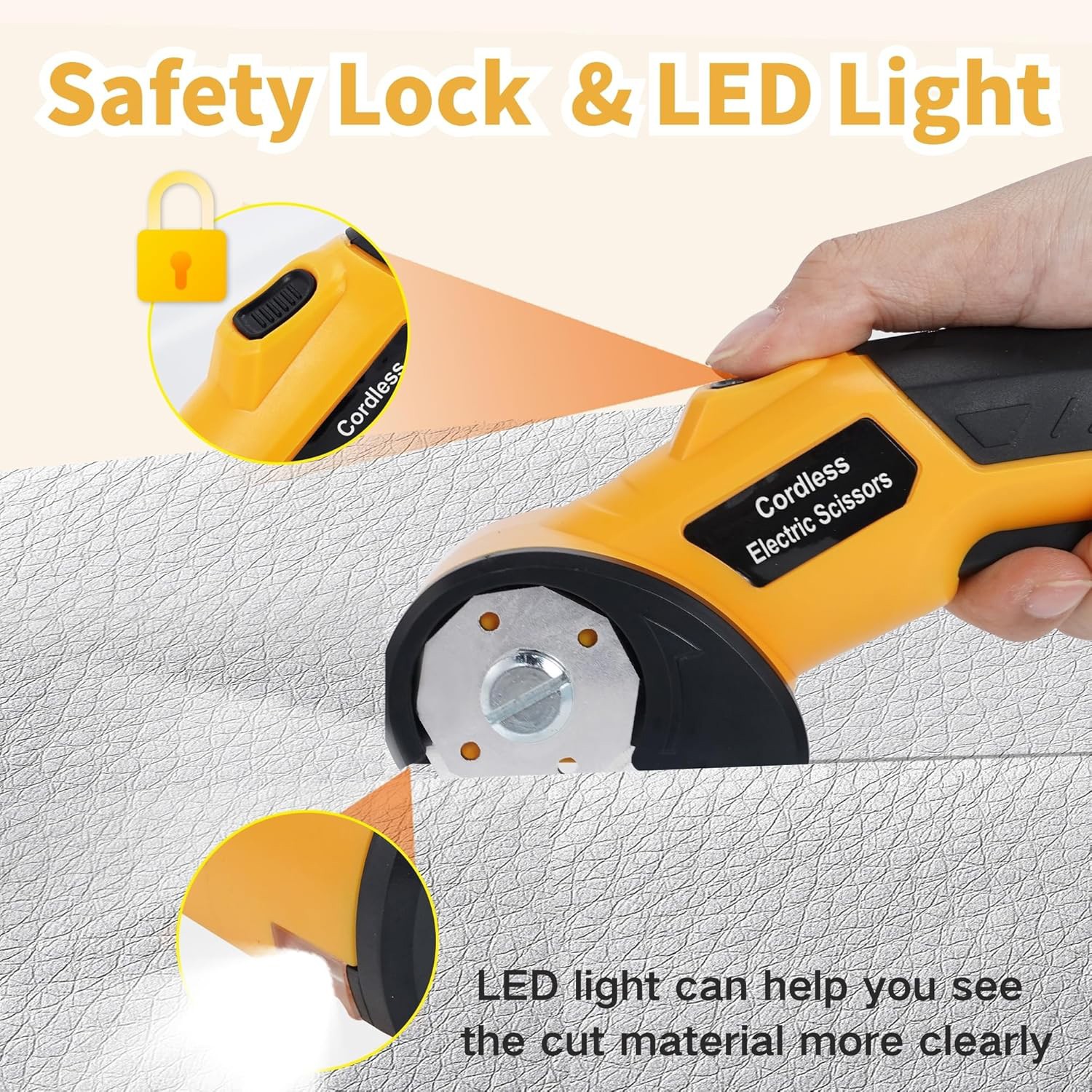 Cordless Electric Scissors, 4V Cardboard Cutter,Box Cutter Fabric Scissor Cutter