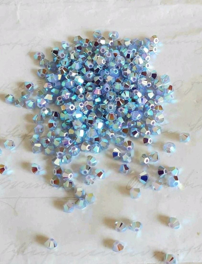 Swarovski 5328 3mm bicone beads, Air Blue Opal AB2X (36pcs)