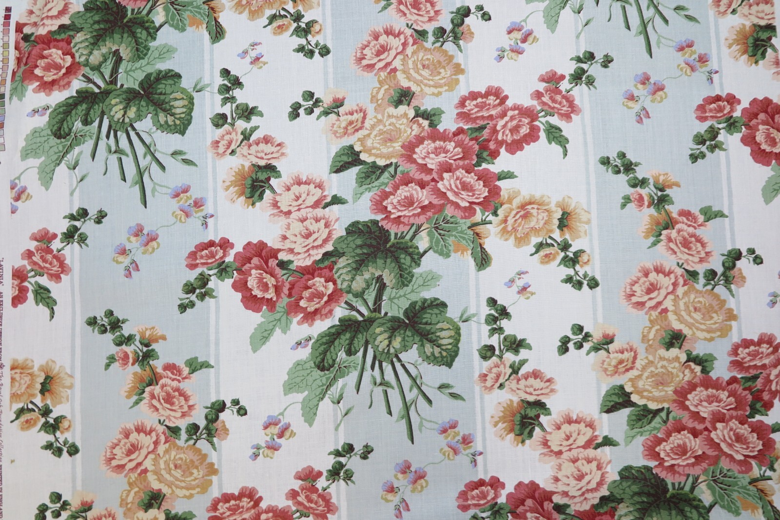 LEE JOFA CURTAIN FABRIC DESIGN “Lavinia” 8.9 METRES AQUA 100% LINEN