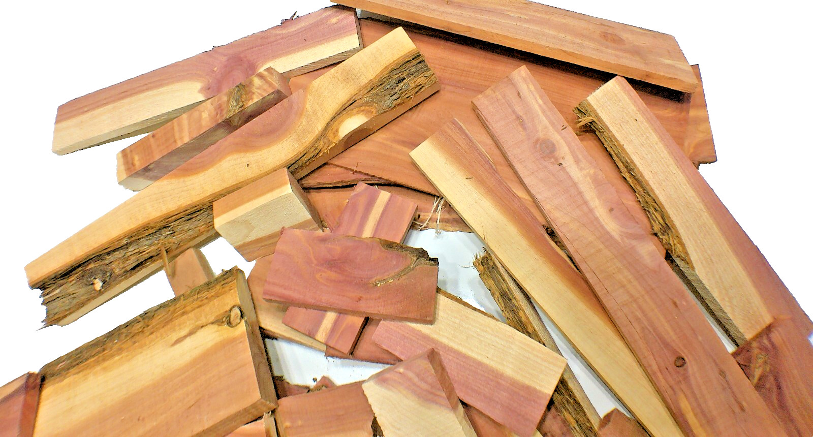 Aromatic Red Cedar Wood Milled Kiln Dried 10LBS Craft Project Pieces SHIPs FREE!
