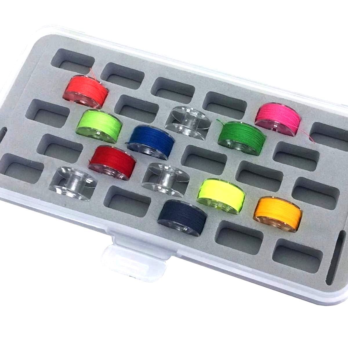 Set of 2 Bobbin Holder Storage Organizers – Each Box Holds 28 Bobbins