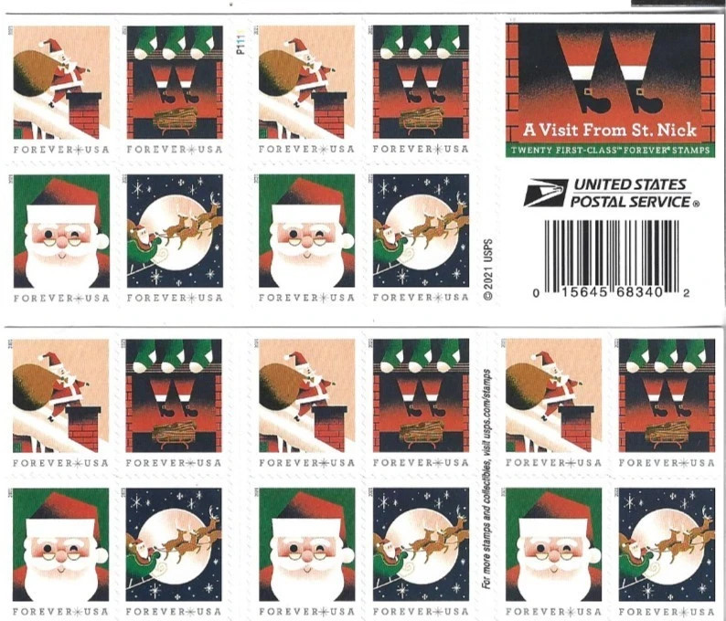 Assorted Christmas designs – 20 per sheet