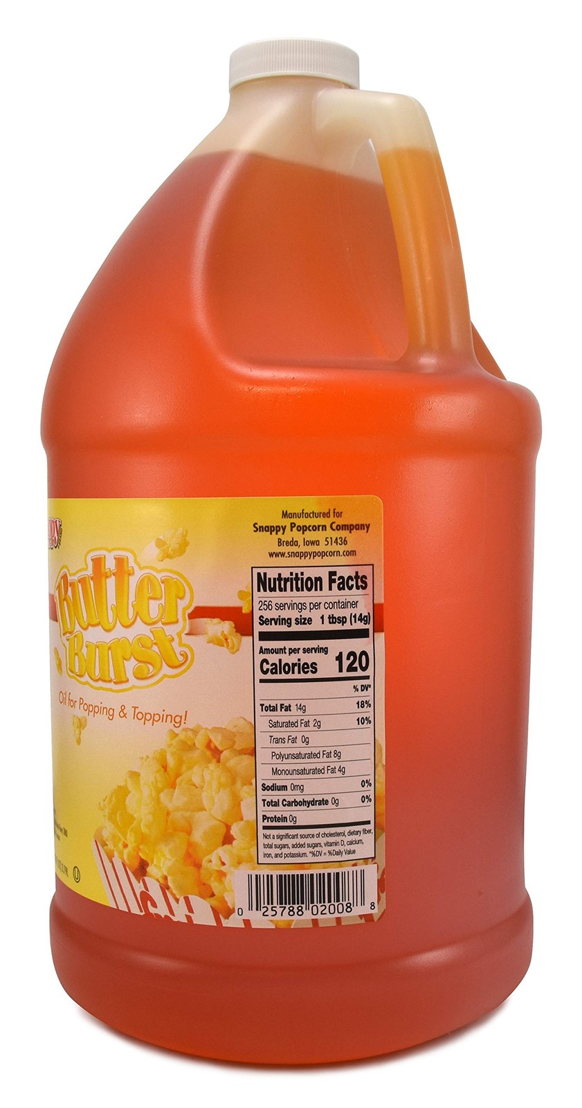 Butter Burst Oil 128 Oz Movie Theater Style Popcorn Flavor Ready to Use