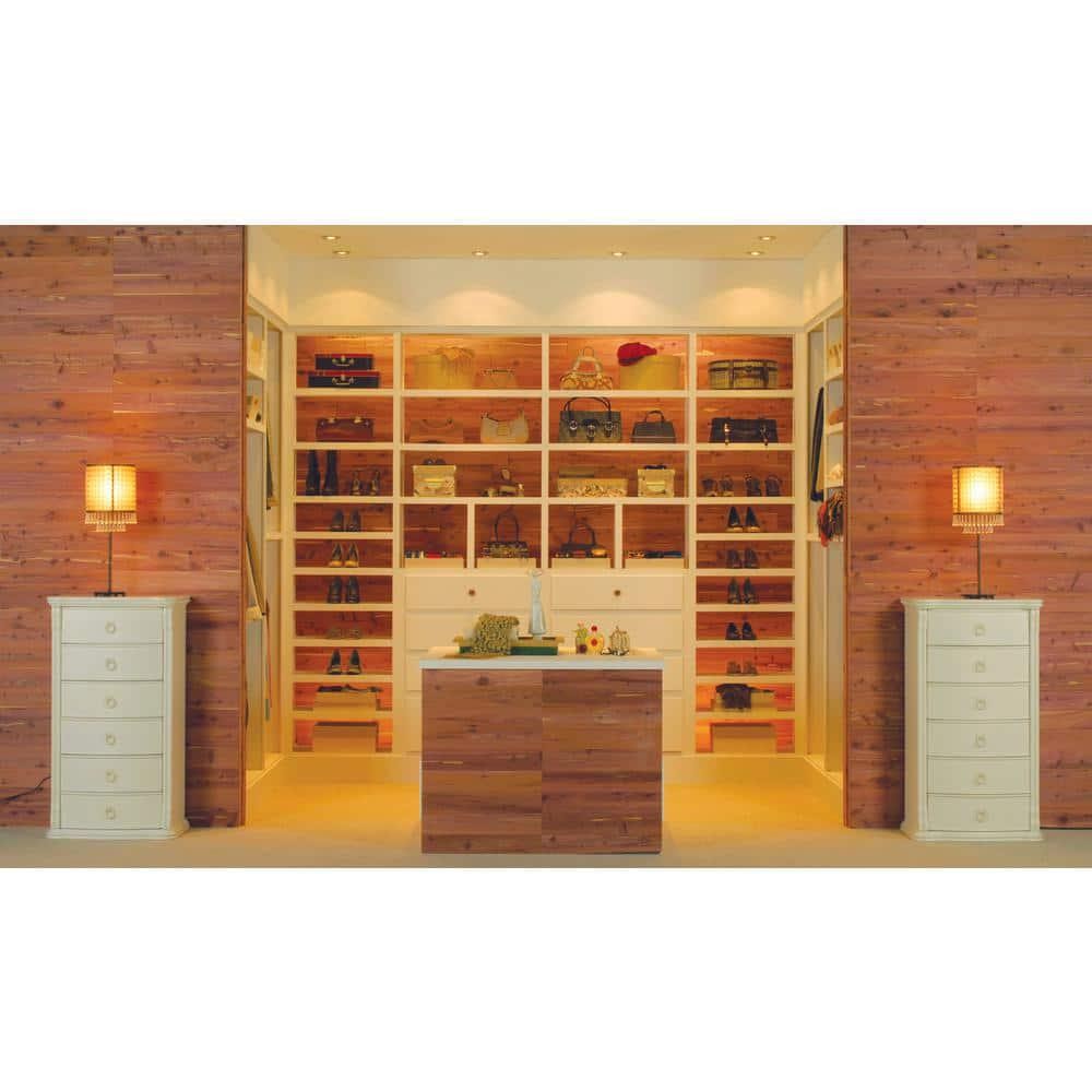Aromatic Cedar Shiplap Planks Wall Closet Liner 15 Sq Ft Natural Wood Scent