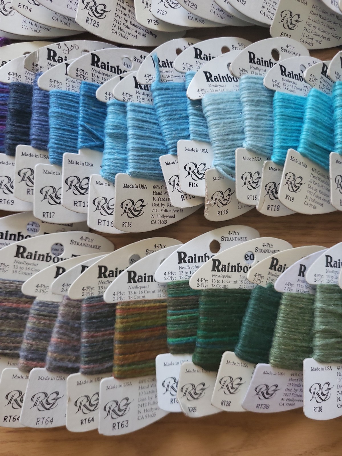 BIG Lot of 86 Rainbow Gallery Rainbow Tweed Wool Blend Floss/Yarn Needlepoint