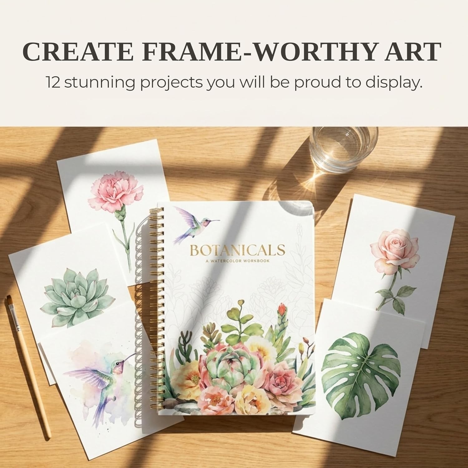 Beautiful Watercolor Workbook for Beginners – Relaxing 6.5 x 9 inches, Multi
