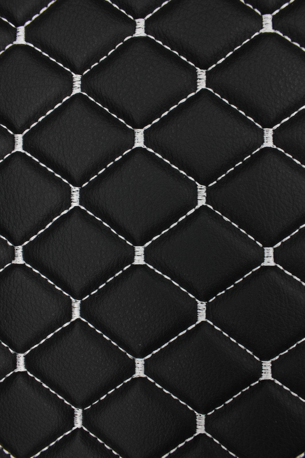 Quilted Vinyl Grain Faux Leather Upholstery Fabric Diamond | 2″x2″ -4mm Foam 55″