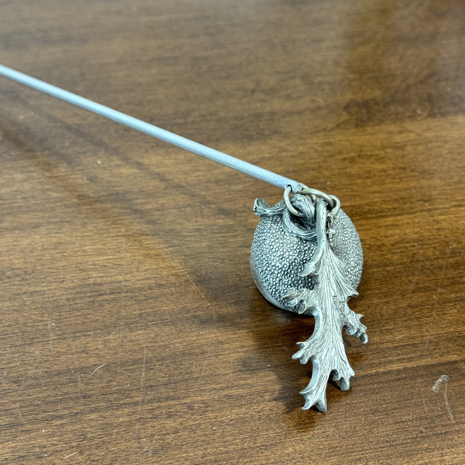 Pewter Acorn & Oak Leaf Candle Snuffer Decorative Metal Wick Extinguisher