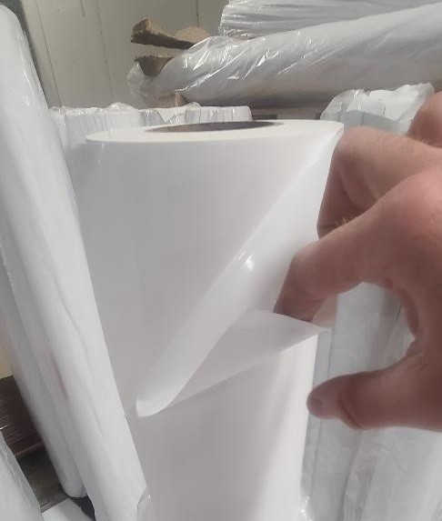 3.4mil Matte White HIGH-TACK Permanent Print Vinyl PSA Solvent Latex Roll 5-Year