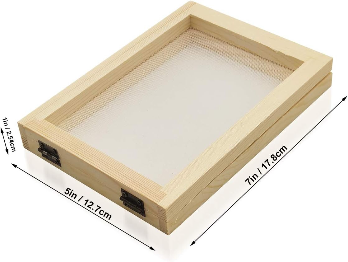 A6 Size Paper Making Screen, Natural Wooden Papermaking Mould, 5 X 7