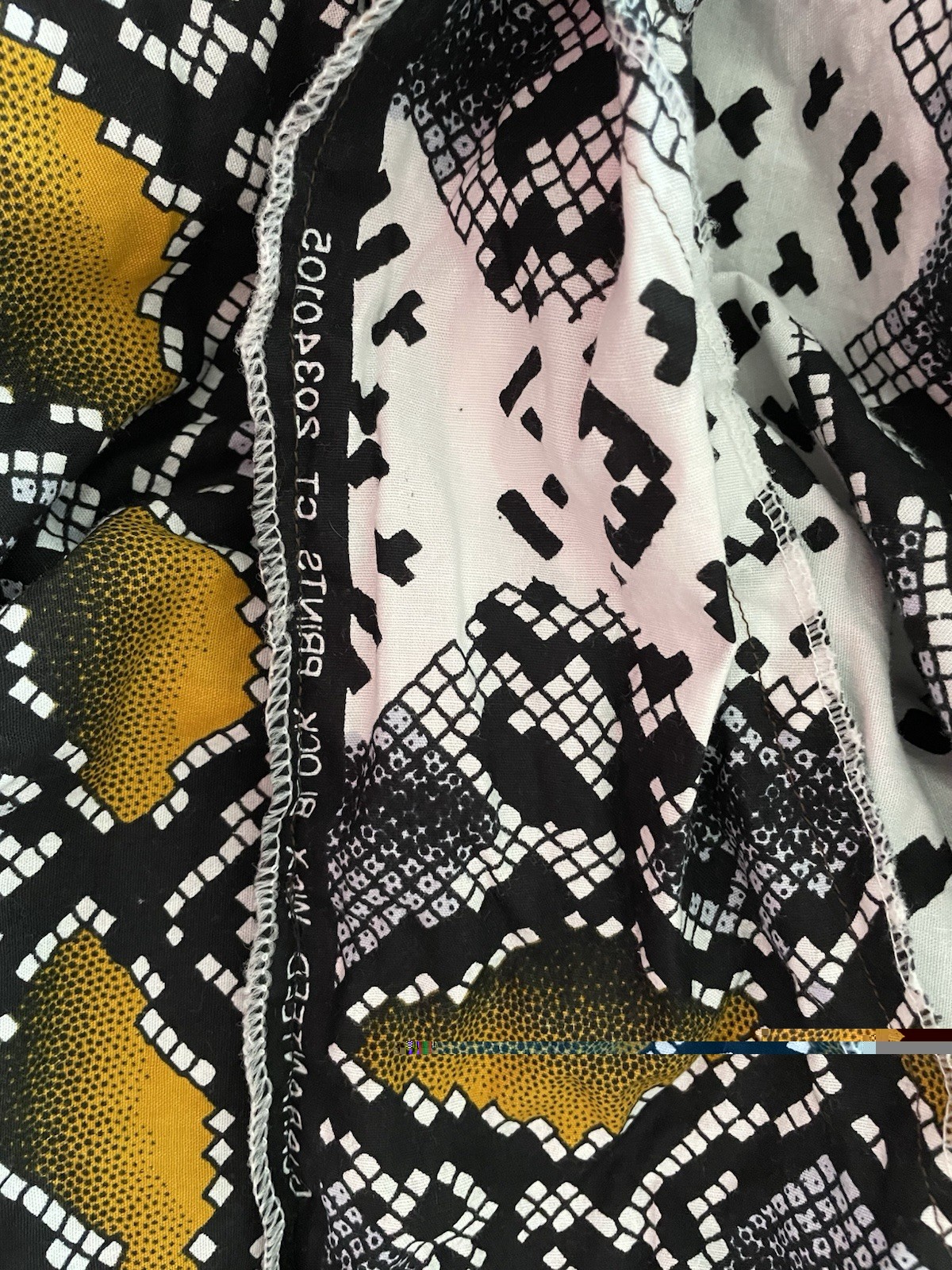 African Wax Print Maxi Flared Sleeveless Dress Snakeskin Design Pockets Size S