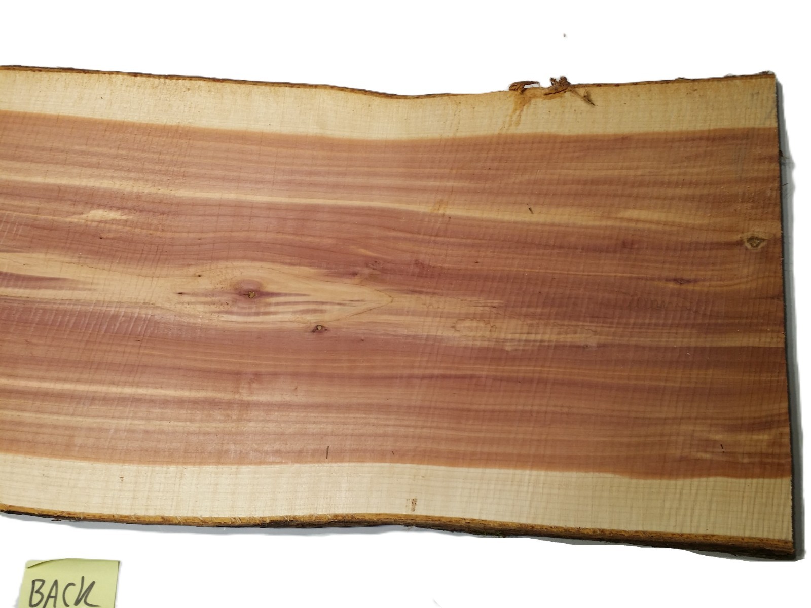 1 LARGE Aromatic Red Cedar Wall Live Edge Slab .75″T x 15-17″W x 49″L SHIPs FREE