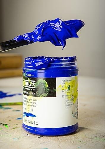 Acrylic Paint Heavy Body 138ml Tube Ultramarine Blue Green Shade High Viscosity