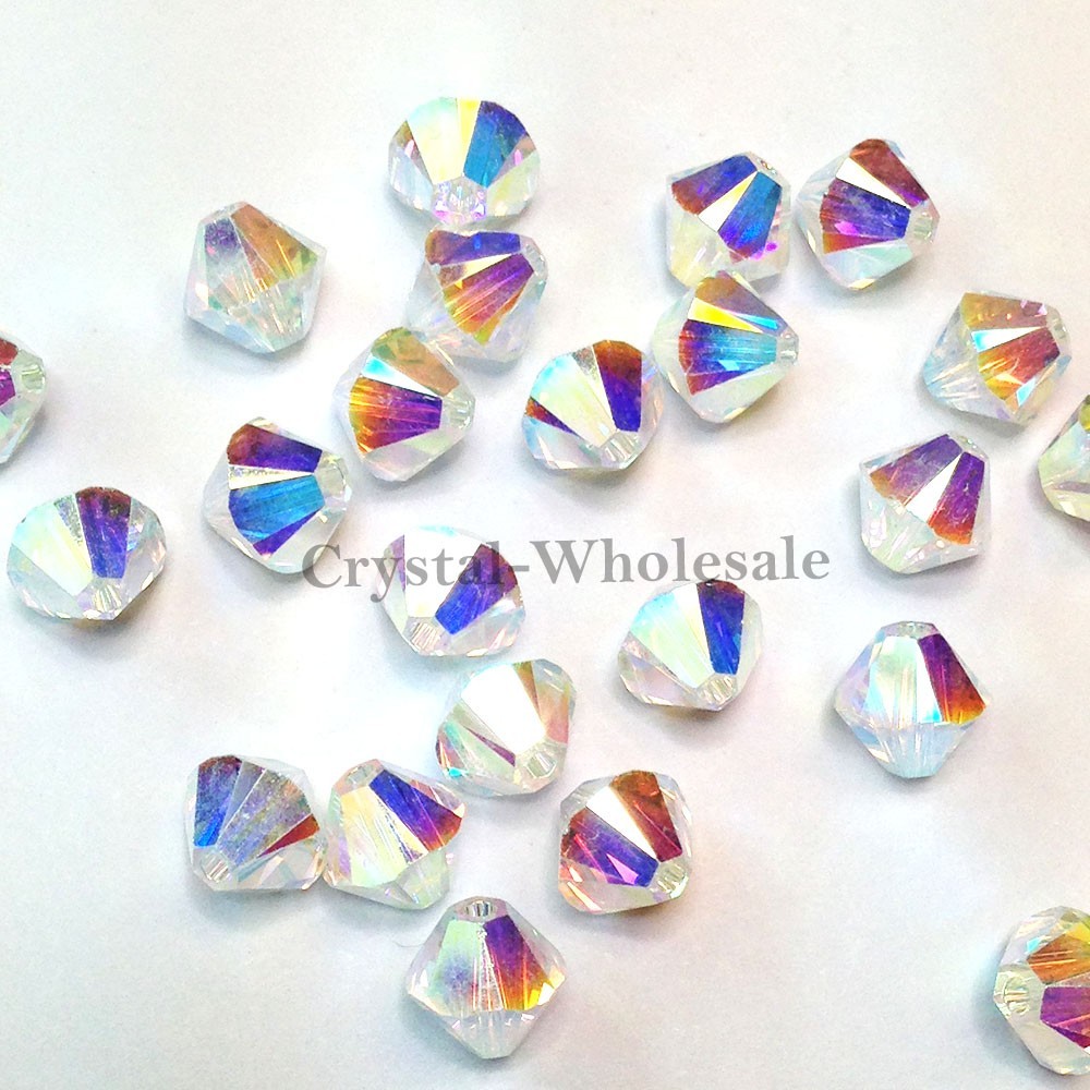 Swarovski 5328 XILION Crystal Bicone Beads coatings AB SHIMMER * Pick Size Color