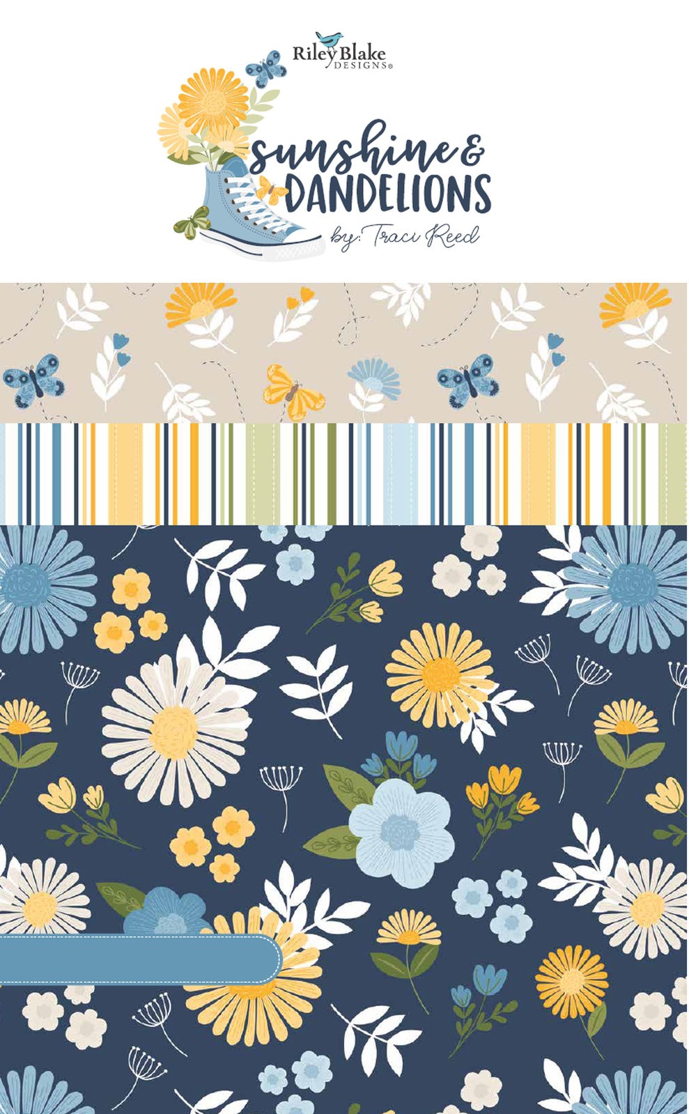 Riley Blake SUNSHINE & DANDELIONS 5″ Stacker 100% Cotton Precut Squares (42 pcs)