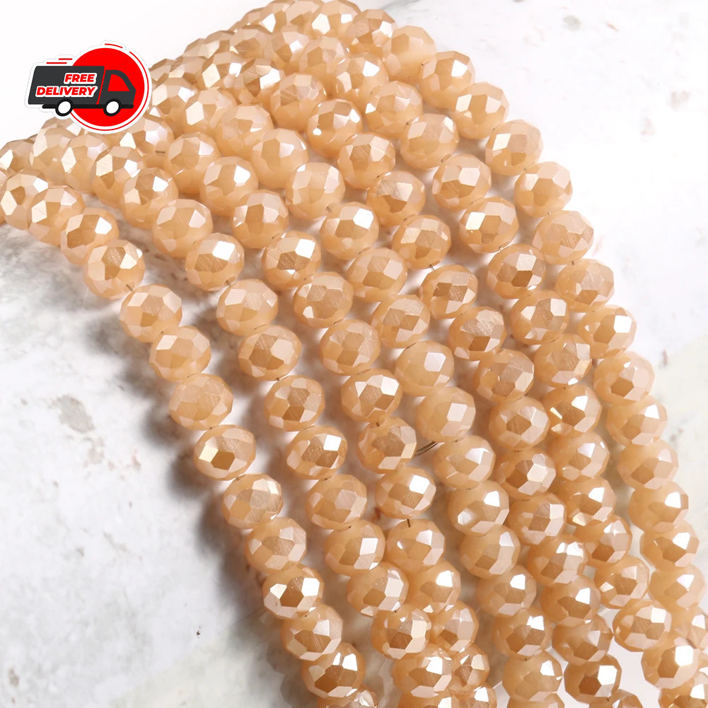 Glass Crystal Rondelle Bead Loose Spacer Beads Jewelry Making 4/6/8/10/12/14mm