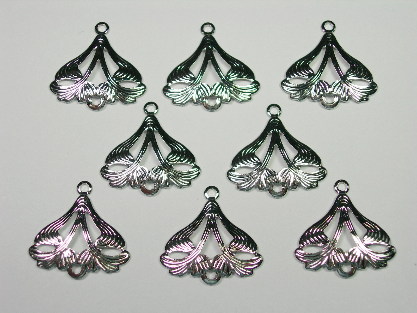 Antiqued Silver Plated Victorian Brass Drops Earring Findings 8