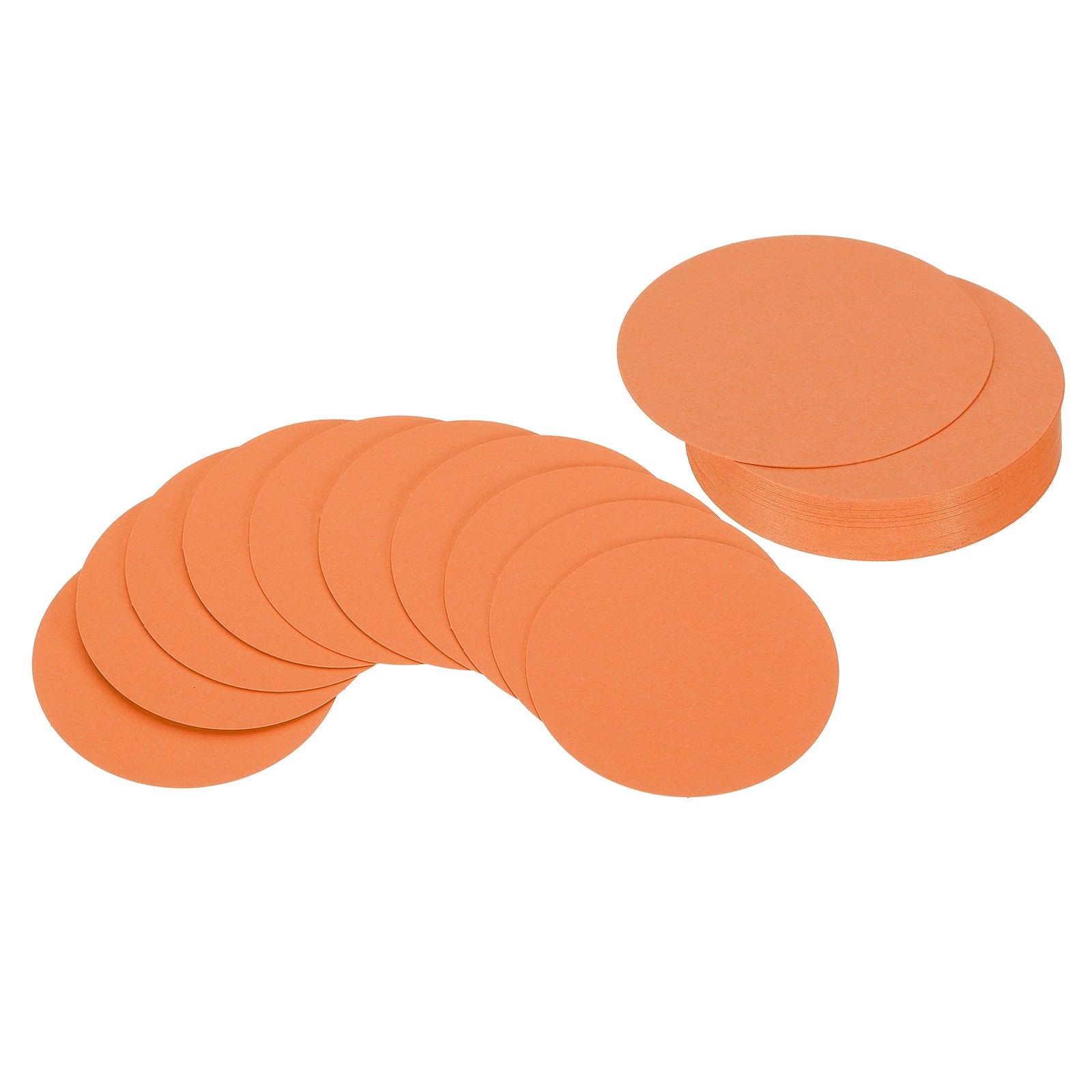 2inch Circle Card Stock, 36Pcs Cutouts Paper Thick Cardstock Coaster Orange