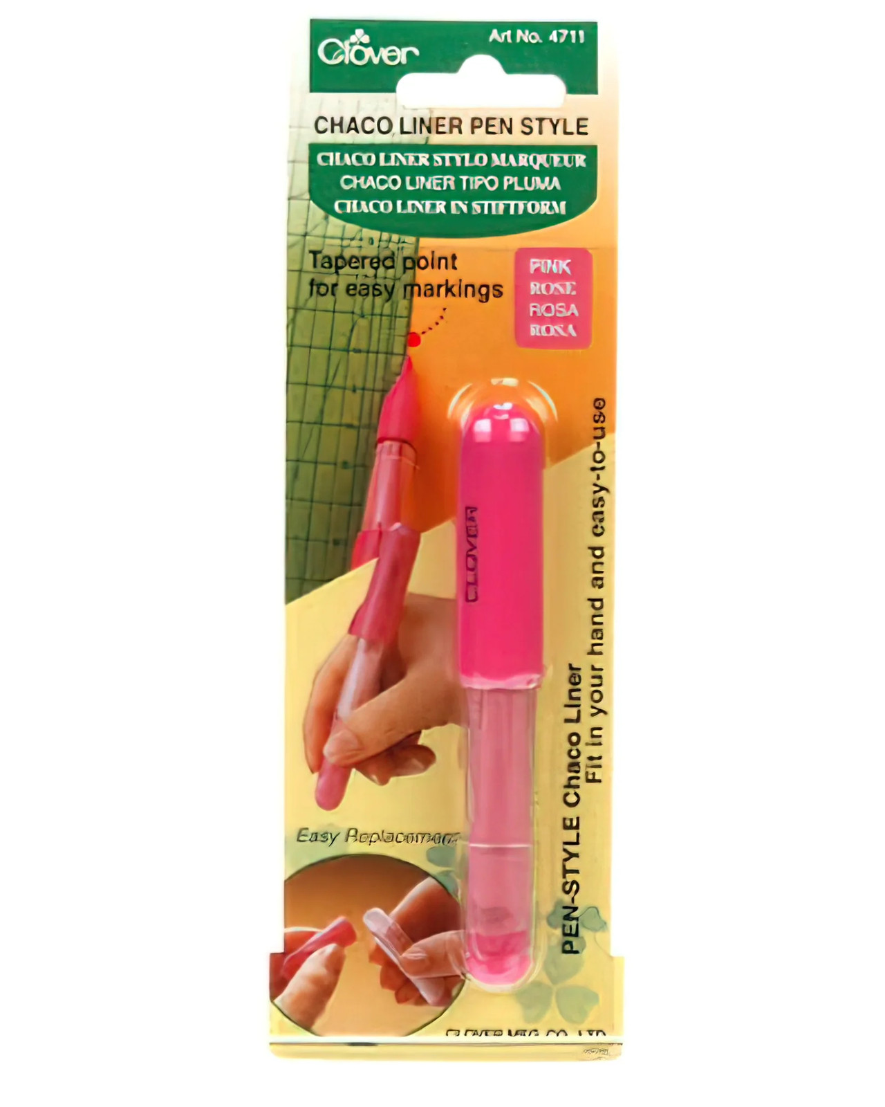 Clover Chaco Liner Pen Style Pink