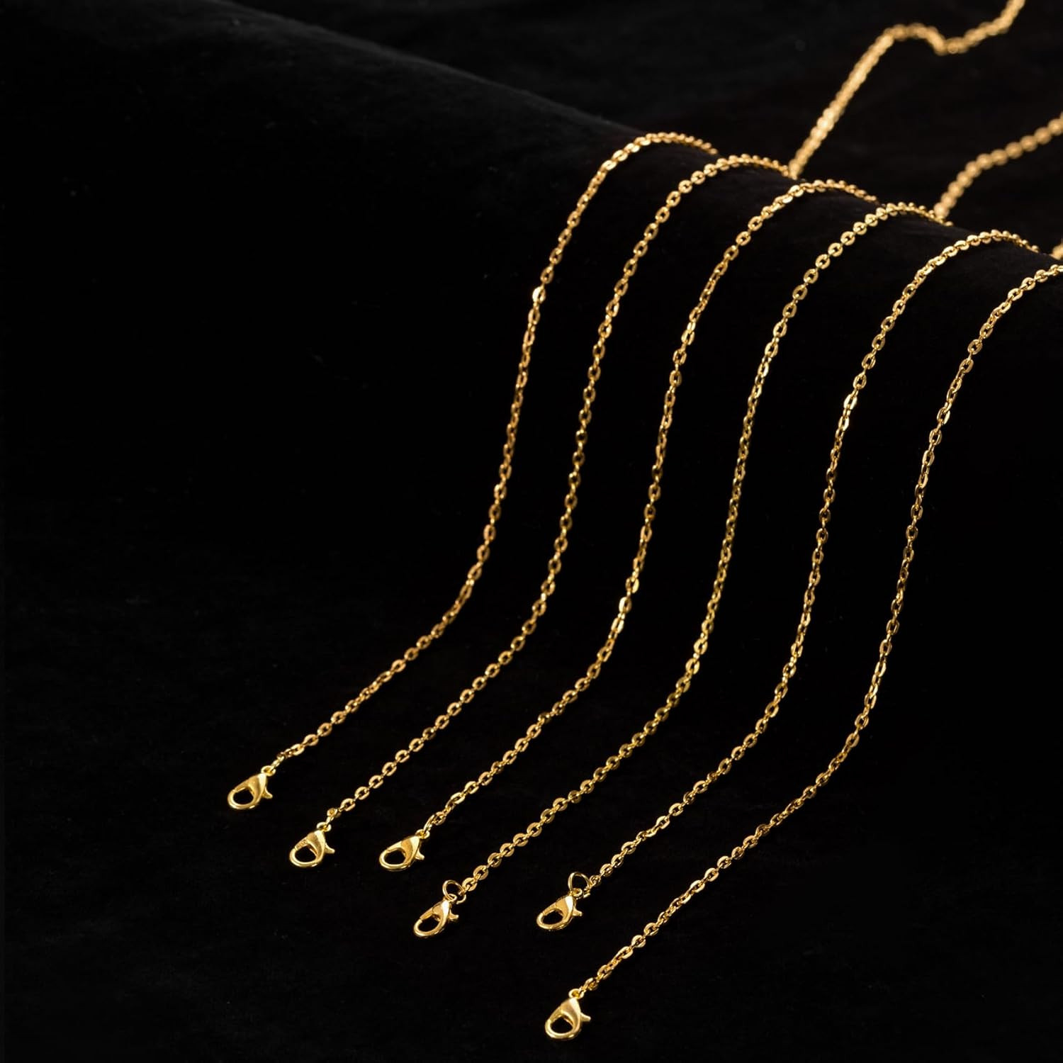 24 Pack Necklace Chains Bulk,Gold and Silver Plated DIY Cable Link