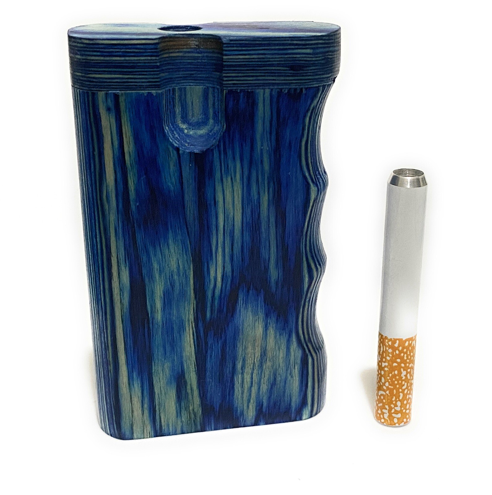 Wooden Dug Out Box 3”x 2” Inch. With One Hit , Blue Wooden Box .