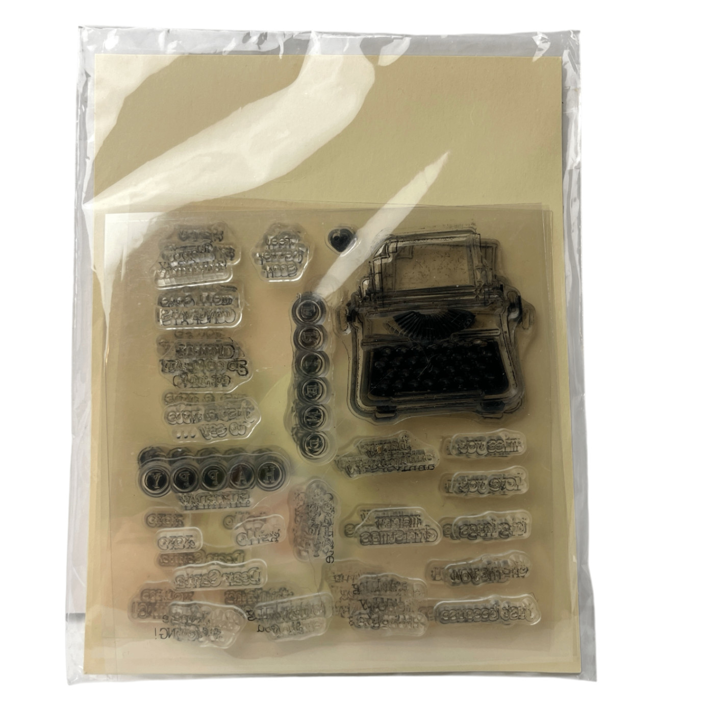 Typewriter Sentiments Clear Stamp & Die Set Lot Everyday Card Making