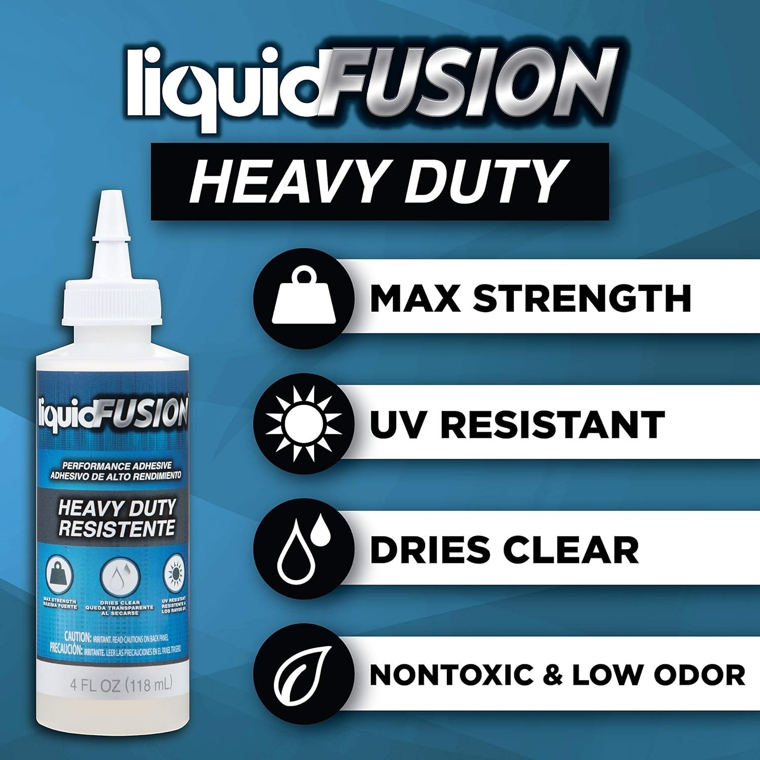 Liquid Fusion Heavy-Duty Glue 4 fl oz, Maximum Strength, NonToxic & Dries Cle…