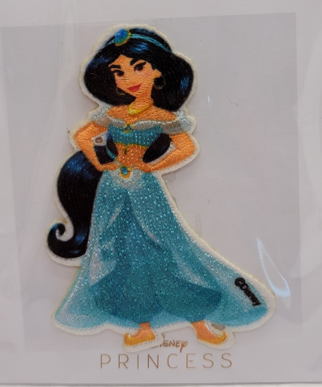 Disney Princess Iron on Patch Aladdin Princess Jasmine w/Turquoise Bandeau New