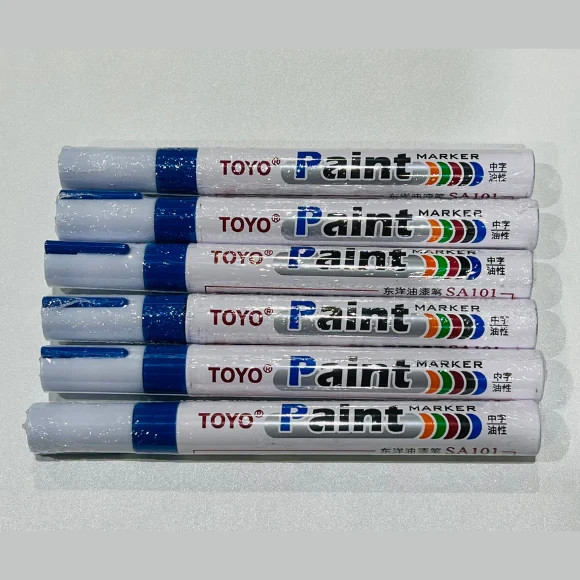Toyo 6 Pack Blue Tire Lettering Paint Pen Waterproof Permanent