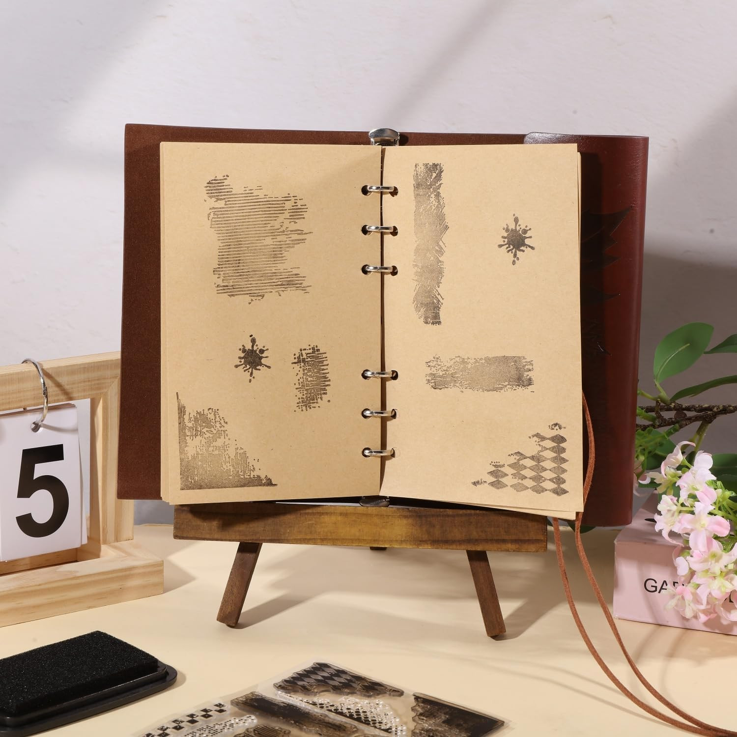 Vintage Texture Background Clear Stamps for Cards Making Retro Mark Background S