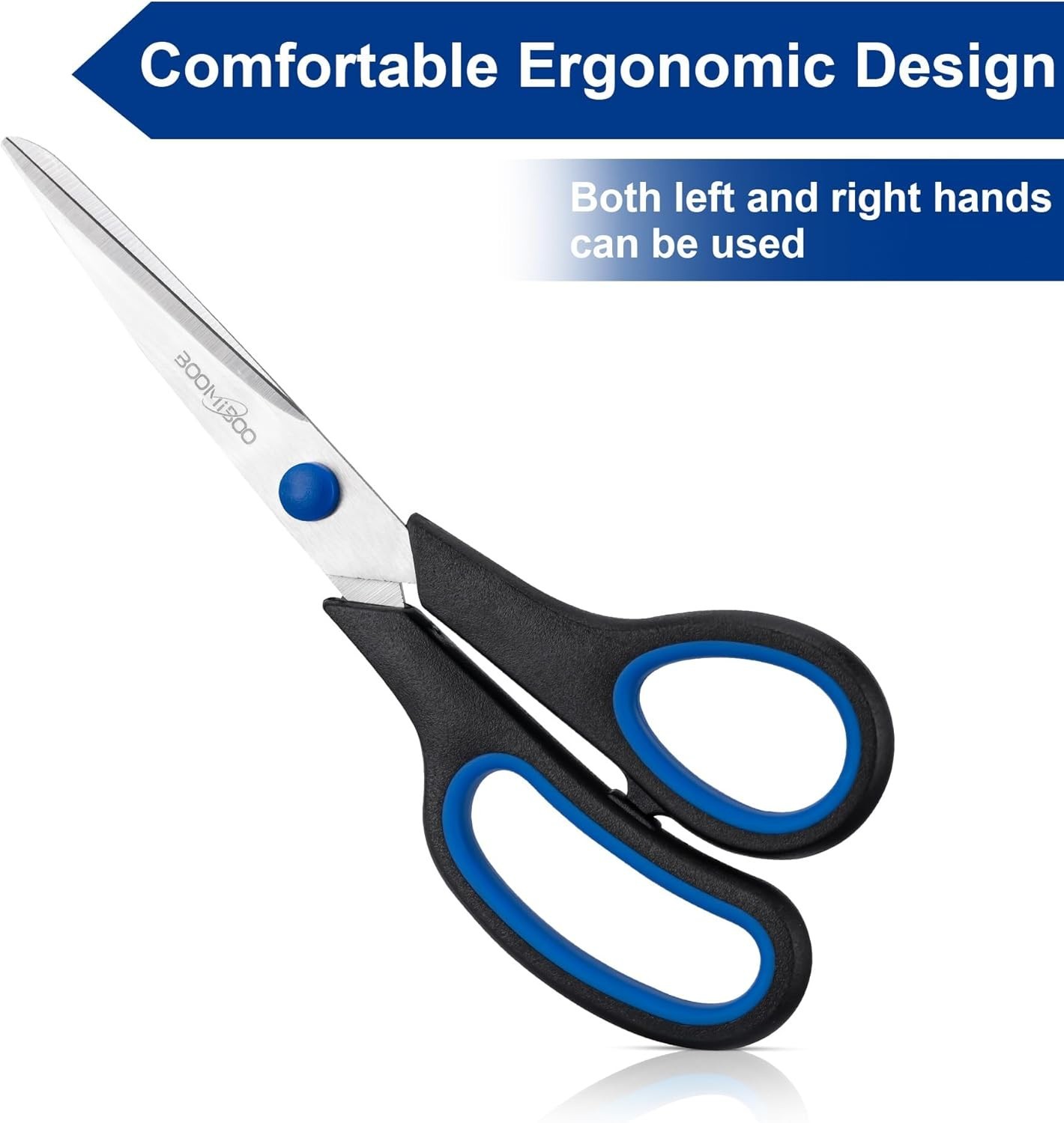 Scissors Set of 6-Pack 8 Scissors All Purpose Comfort-Grip Handles Sharp Sciss