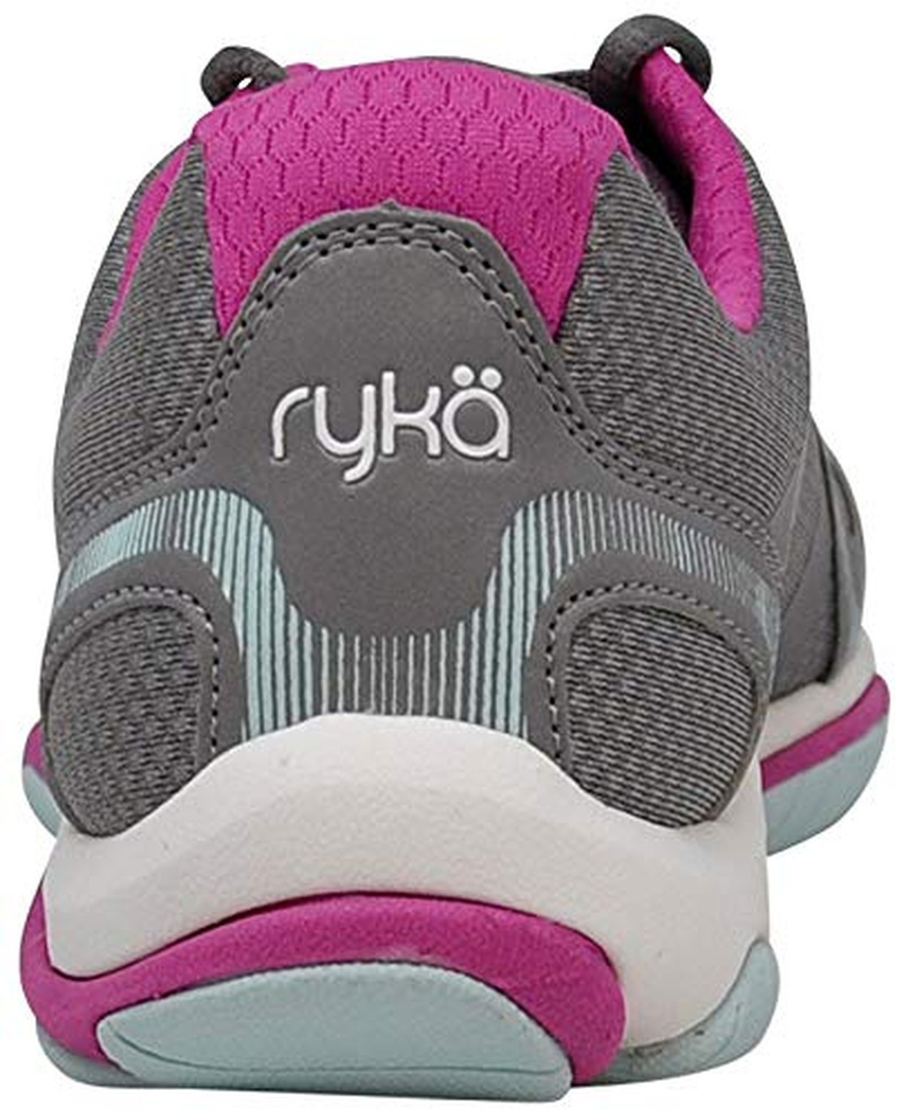 Ryka Women’s Influence Cross Trainer 8 Wide Frost Grey/Rose/Pale Aqua