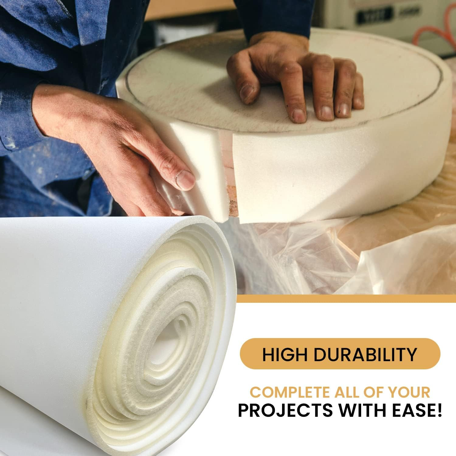 1/4″ Thick Closed Cell Foam Padding – 56″ Wide, High-Density Upholstery & Craft