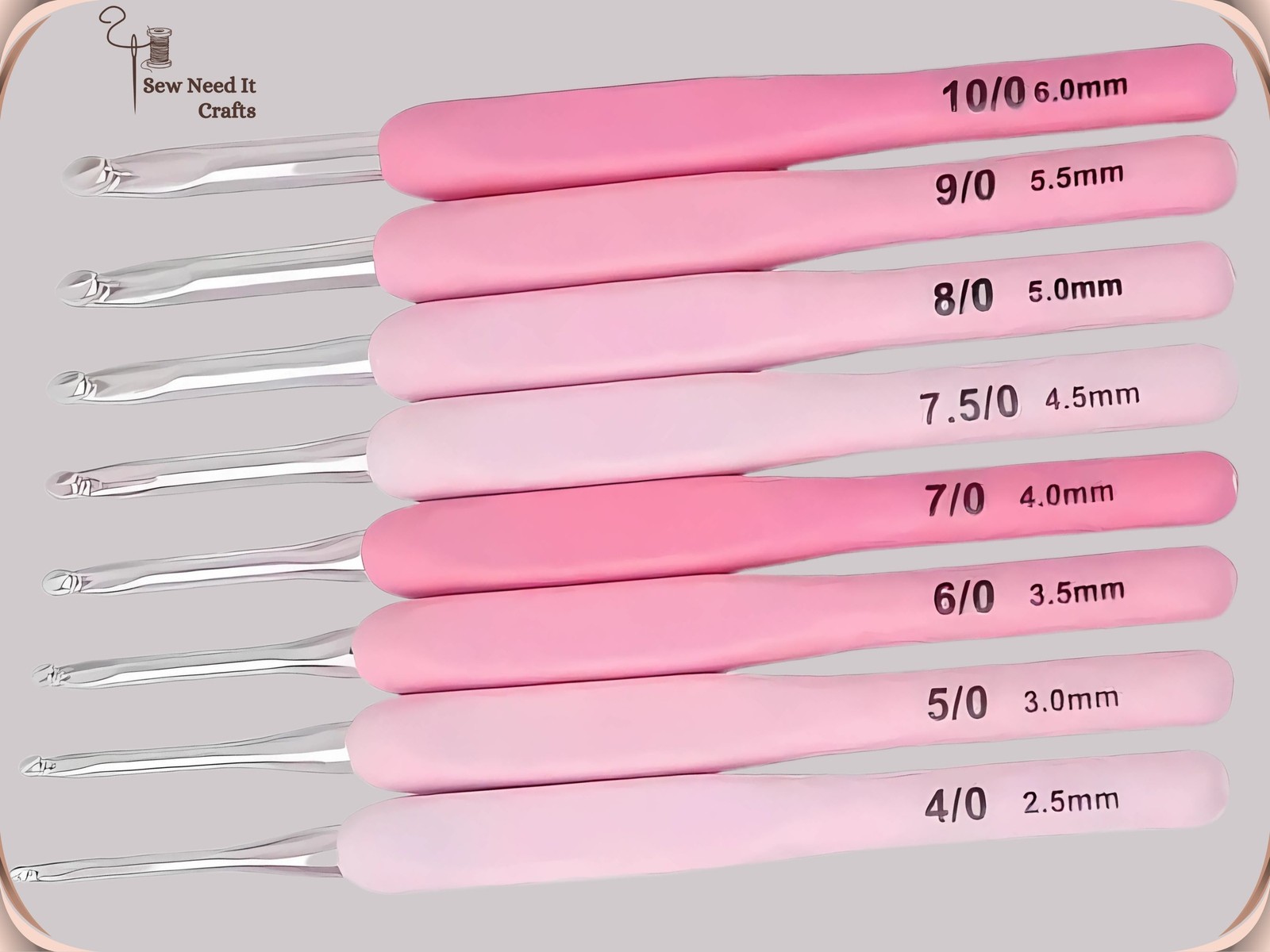 Ergonomic Crochet Hook Set with Case, Soft Grip Crochet Hooks for Crocheters