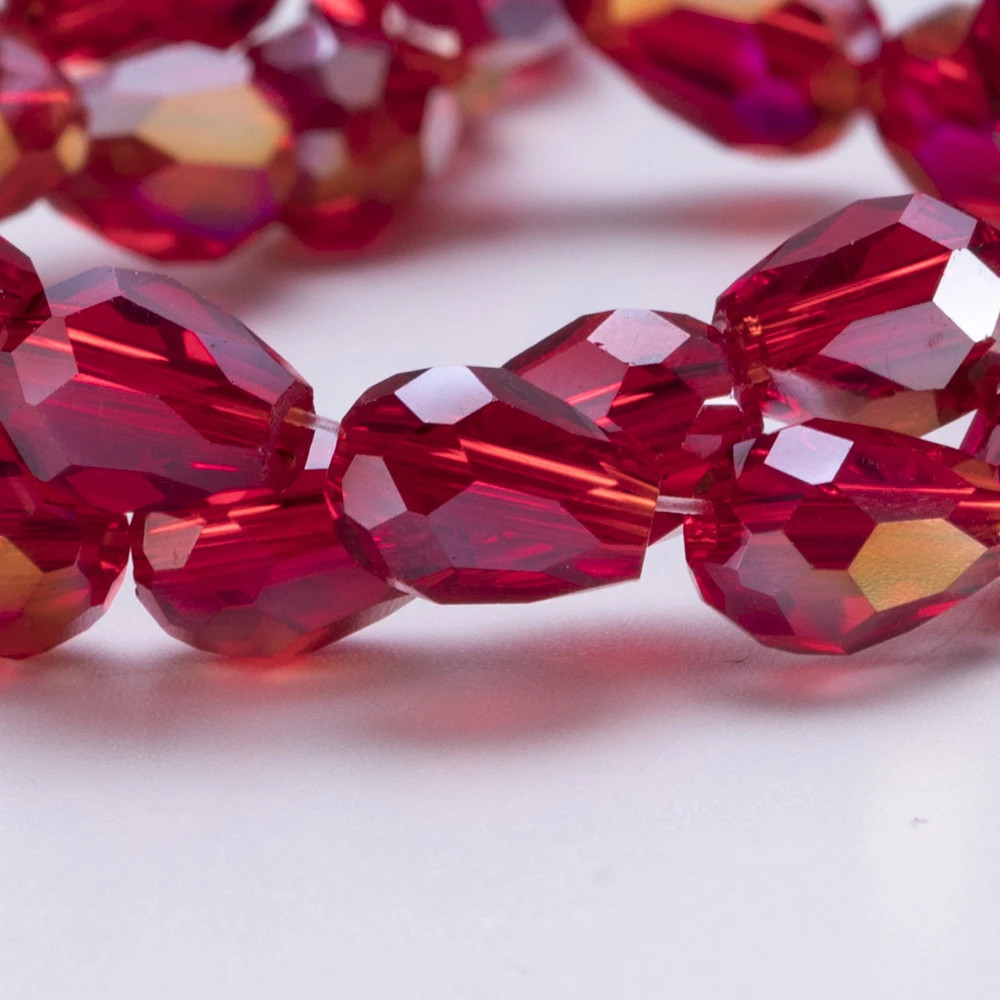 6X8Mm Austria Faceted Teardrop Glass Beads AB Color Waterdrop Crystal Beads Loos