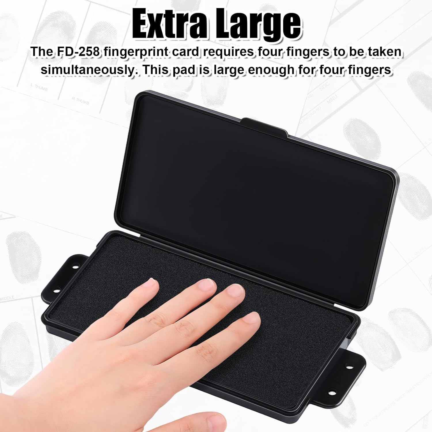 Fingerprint Ink Pads Thumbprint Ink Pads Small Black Stamp for Home Office Notar