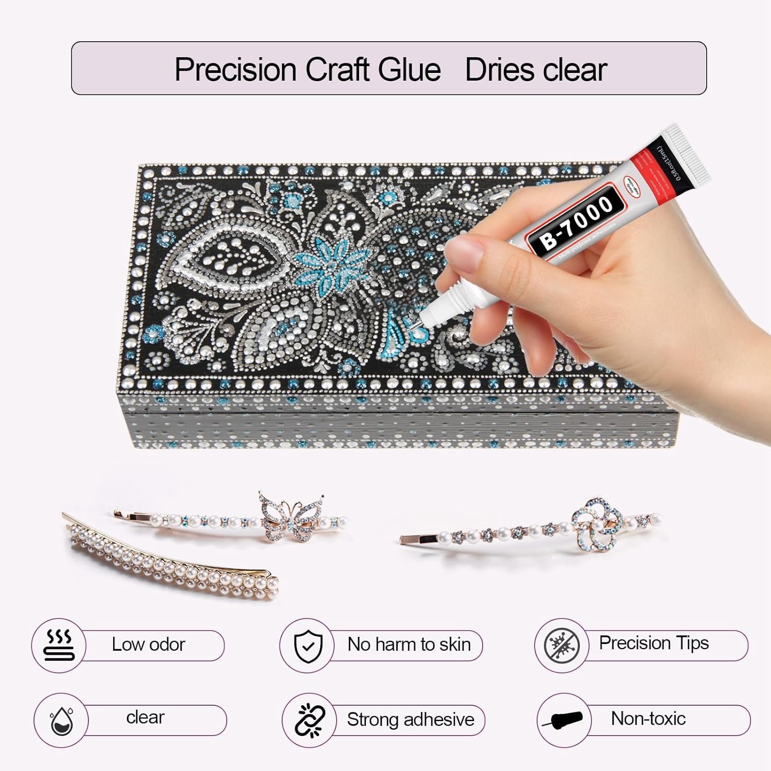 50 PCS 15ml B7000 Glue Clear for Rhinestones Strong Adhesive B-7000 Jewelry