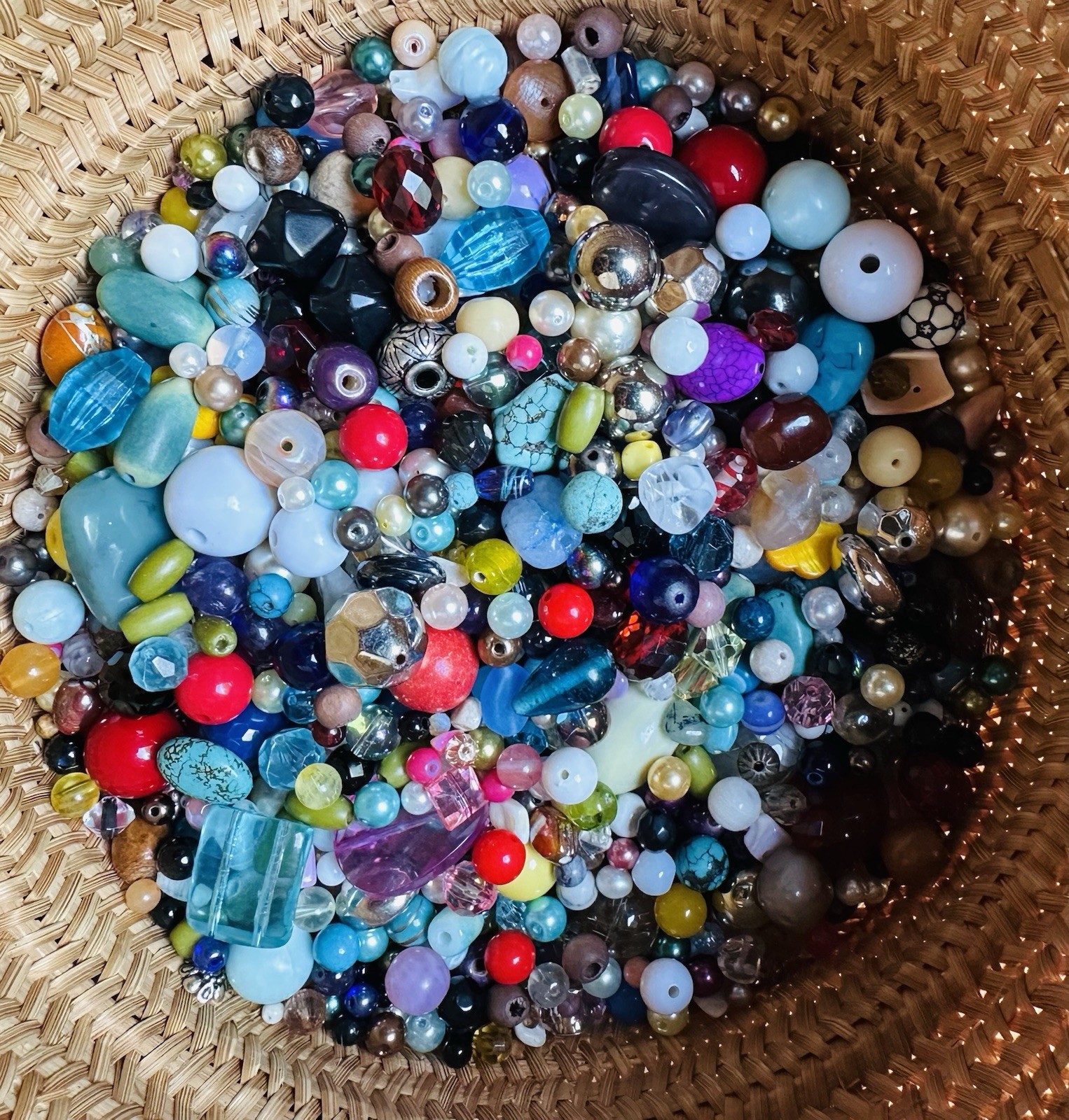 1 Pound Bead Soup Acrylic Glass Charms Upcycled Jewelry Making Crafts #2A