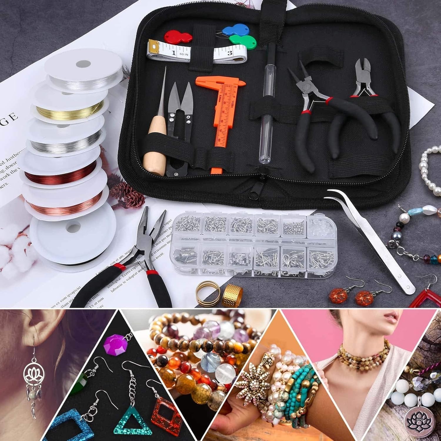 Jewelry Making Kit with Tools & Wire