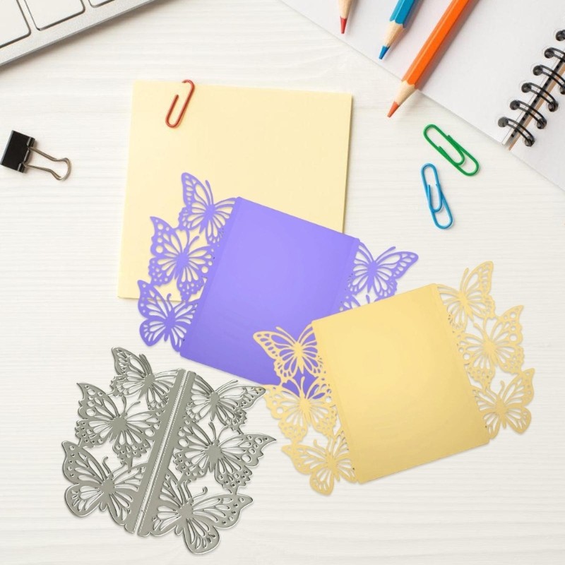 Butterfly Border Cutting Dies Carbon Steel Metal Die Cut for Card Decoration