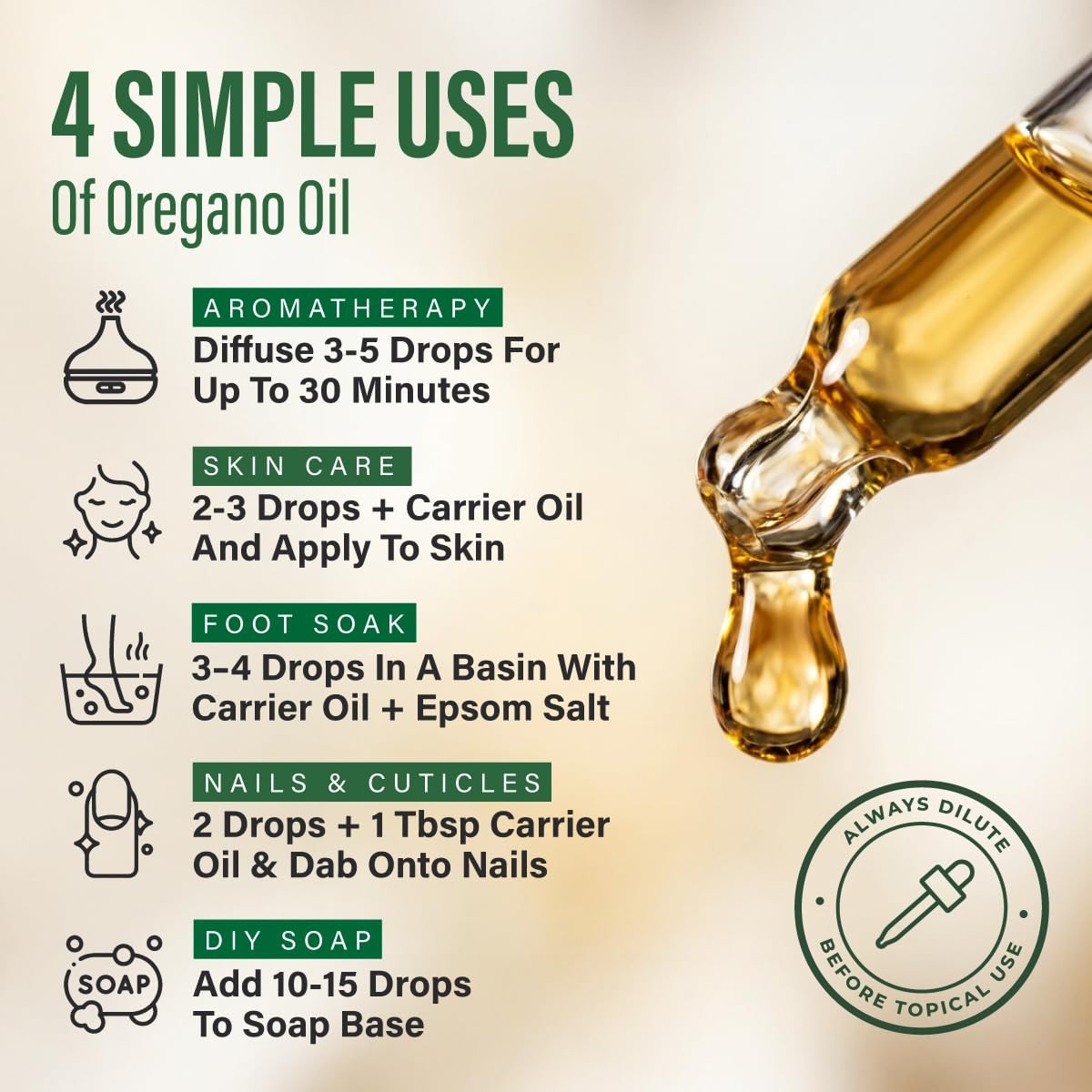 100% Pure Oregano Oil – 4 Fl Oz 4.00 (Pack of 1),